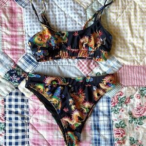 Dragon Print Bikini Set